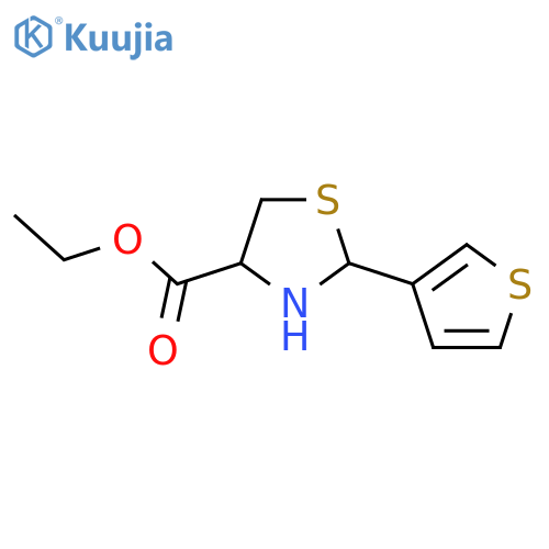 Ethyl 2-(thiophen-3-YL)-1,3-thiazolidine-4-carboxylate structure