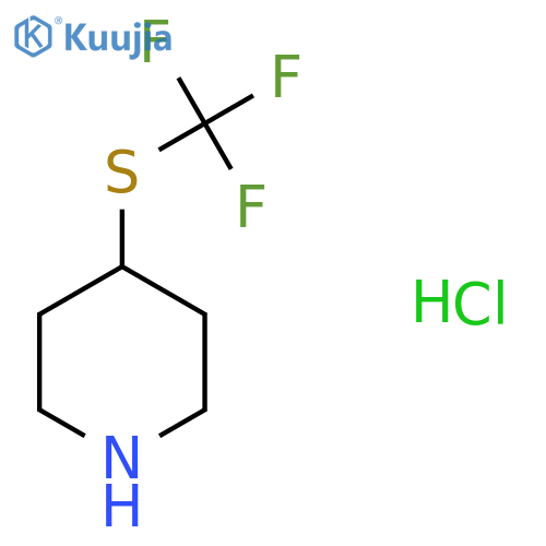 4-Trifluoromethylsulfanyl-piperidine hydrochloride structure