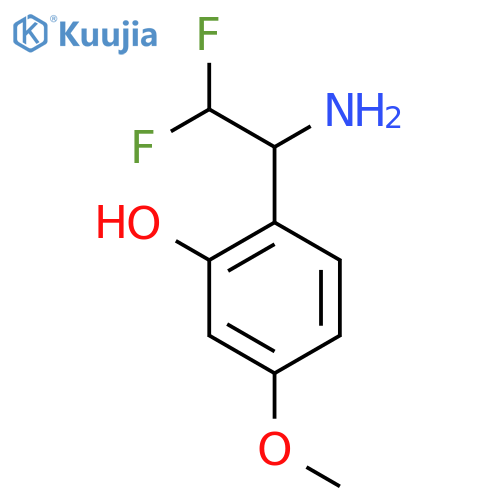 2-(1-Amino-2,2-difluoroethyl)-5-methoxyphenol structure