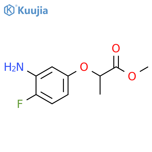 Propanoic acid, 2-(3-amino-4-fluorophenoxy)-, methyl ester structure
