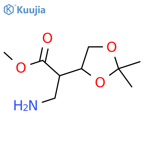Methyl 3-amino-2-(2,2-dimethyl-1,3-dioxolan-4-yl)propanoate structure
