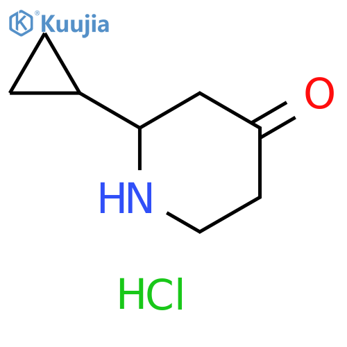 2-cyclopropylpiperidin-4-one hydrochloride structure
