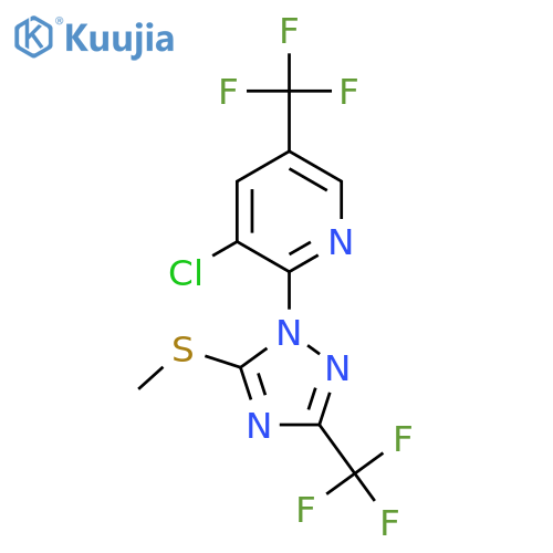 3-Chloro-2-(5-(methylthio)-3-(trifluoromethyl)-1H-1,2,4-triazol-1-yl)-5-(trifluoromethyl)pyridine structure