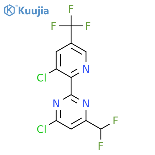 4-Chloro-2-(3-chloro-5-(trifluoromethyl)pyridin-2-yl)-6-(difluoromethyl)pyrimidine structure