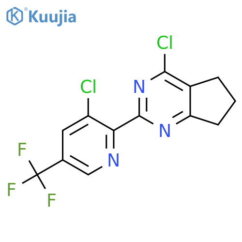 4-Chloro-2-(3-chloro-5-(trifluoromethyl)pyridin-2-yl)-6,7-dihydro-5H-cyclopenta[d]pyrimidine structure