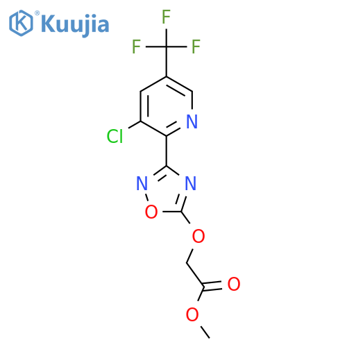 Methyl 2-((3-(3-chloro-5-(trifluoromethyl)pyridin-2-yl)-1,2,4-oxadiazol-5-yl)oxy)acetate structure