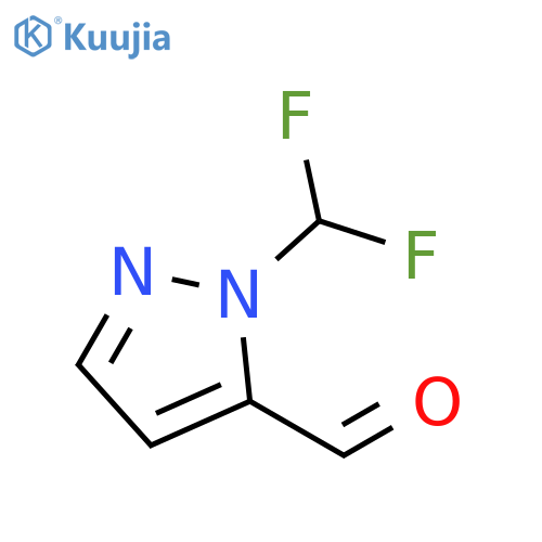 1-(difluoromethyl)-1H-pyrazole-5-carbaldehyde structure