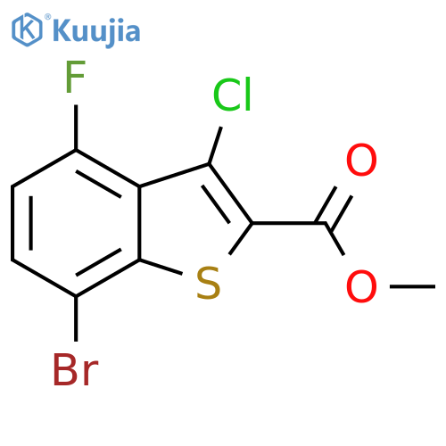 Benzo[b]thiophene-2-carboxylic acid, 7-bromo-3-chloro-4-fluoro-, methyl ester structure