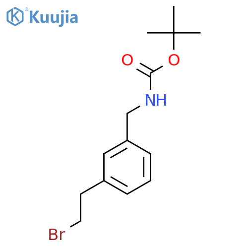 Tert-Butyl 3-(2-bromoethyl)benzylcarbamate structure