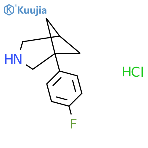 1-(4-Fluorophenyl)-3-azabicyclo[3.1.1]heptane hydrochloride structure
