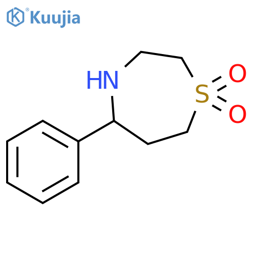 1,4-Thiazepine, hexahydro-5-phenyl-, 1,1-dioxide structure