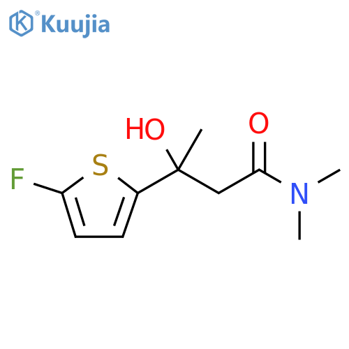 3-(5-fluorothiophen-2-yl)-3-hydroxy-N,N-dimethylbutanamide structure