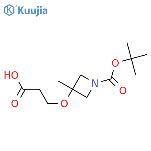 3-({1-[(tert-butoxy)carbonyl]-3-methylazetidin-3-yl}oxy)propanoic acid structure
