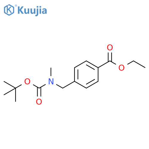 Ethyl 4-(((tert-butoxycarbonyl)(methyl)amino)methyl)benzoate structure