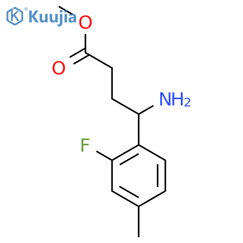 Methyl 4-amino-4-(2-fluoro-4-methylphenyl)butanoate structure