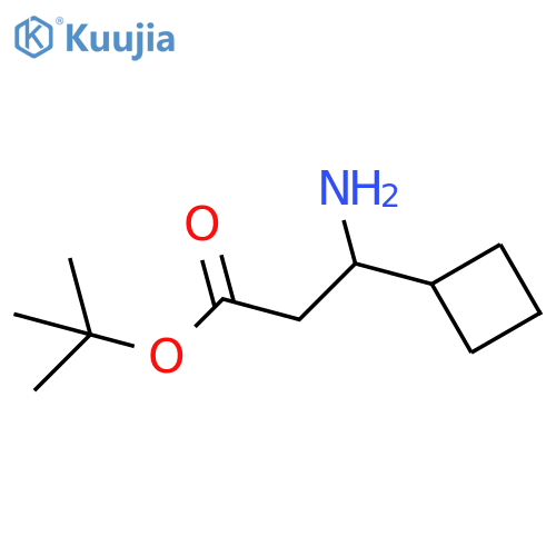 Tert-butyl 3-amino-3-cyclobutylpropanoate structure