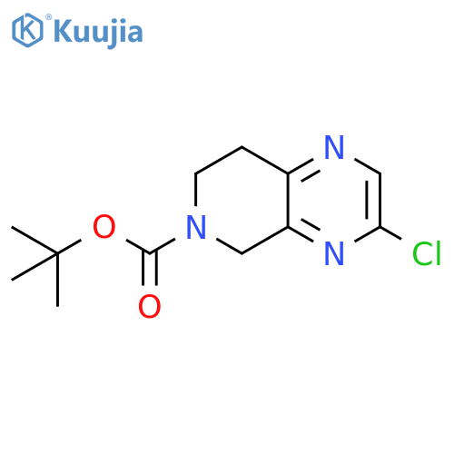 Pyrido[3,4-b]pyrazine-6(5H)-carboxylic acid, 3-chloro-7,8-dihydro-, 1,1-dimethylethyl ester structure