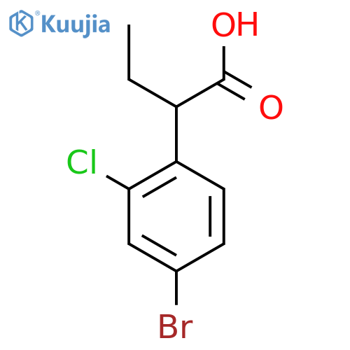 2-(4-Bromo-2-chlorophenyl)butanoic acid structure