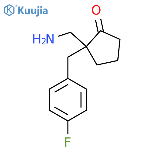 2-(Aminomethyl)-2-[(4-fluorophenyl)methyl]cyclopentan-1-one structure