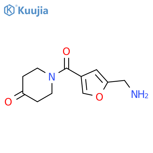 4-Piperidinone, 1-[[5-(aminomethyl)-3-furanyl]carbonyl]- structure