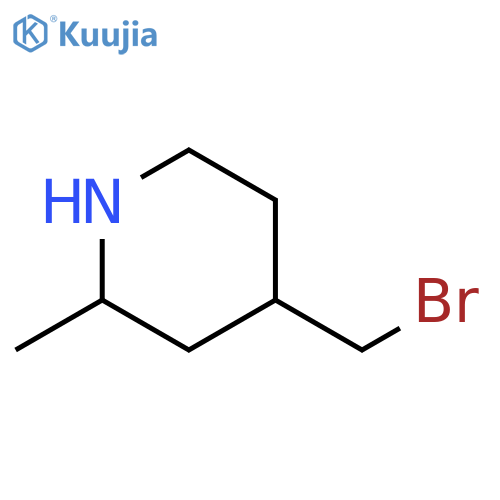 Piperidine, 4-(bromomethyl)-2-methyl- structure