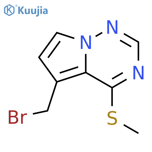 5-(bromomethyl)-4-(methylsulfanyl)pyrrolo[2,1-f][1,2,4]triazine structure
