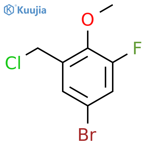 5-Bromo-1-(chloromethyl)-3-fluoro-2-methoxybenzene structure
