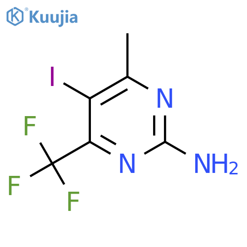 5-Iodo-4-methyl-6-(trifluoromethyl)pyrimidin-2-amine structure