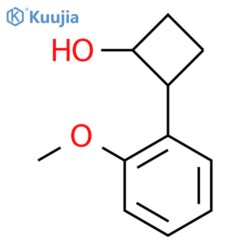2-(2-Methoxyphenyl)cyclobutan-1-ol structure