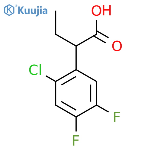 2-(2-Chloro-4,5-difluorophenyl)butanoic acid structure