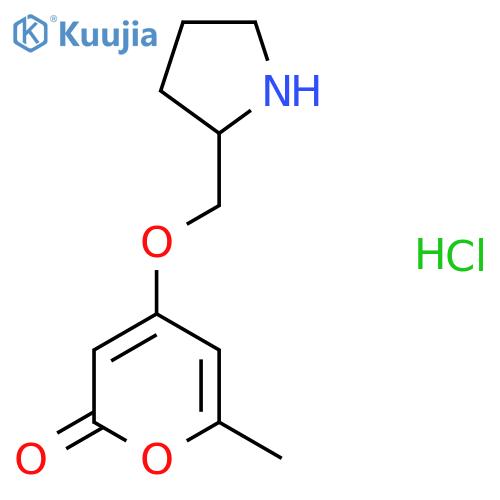 6-Methyl-4-(pyrrolidin-2-ylmethoxy)-2h-pyran-2-one hydrochloride structure