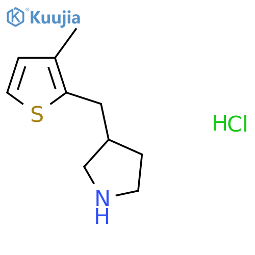 3-((3-Methylthiophen-2-yl)methyl)pyrrolidine hydrochloride structure