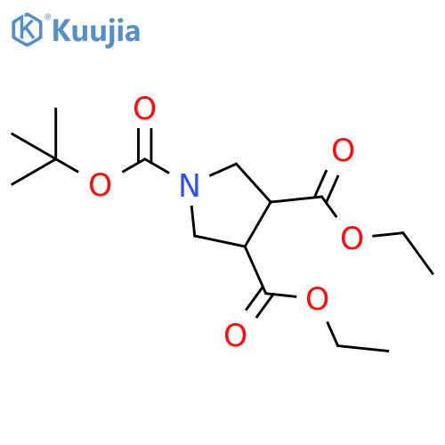 1-O-Tert-butyl 3-O,4-O-diethyl pyrrolidine-1,3,4-tricarboxylate structure