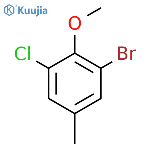 1-Bromo-3-chloro-2-methoxy-5-methylbenZene structure