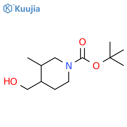 tert-butyl 4-(hydroxymethyl)-3-methylpiperidine-1-carboxylate structure