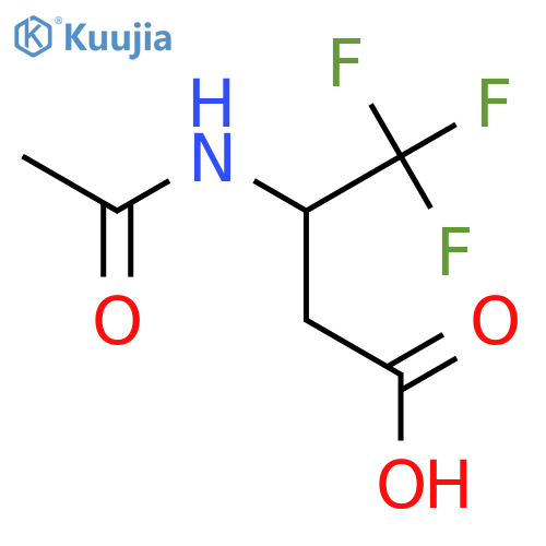 3-Acetamido-4,4,4-trifluorobutanoic acid structure