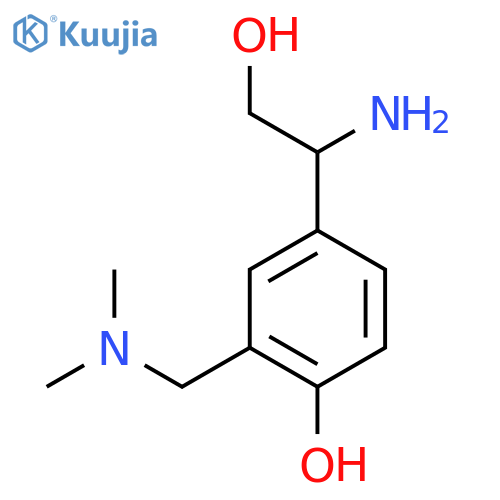 4-(1-Amino-2-hydroxyethyl)-2-[(dimethylamino)methyl]phenol structure