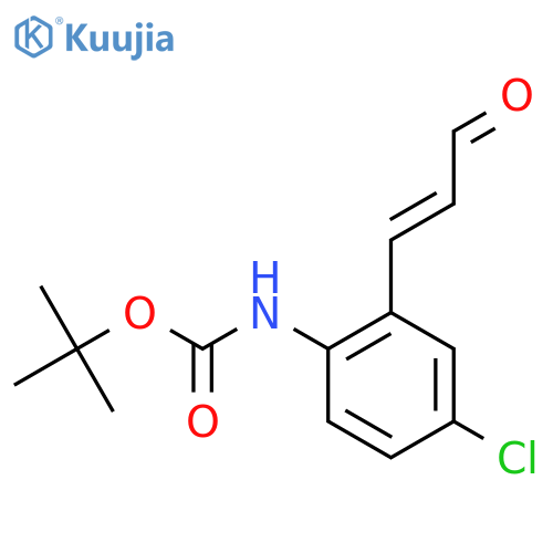 tert-butyl N-[4-chloro-2-(3-oxoprop-1-en-1-yl)phenyl]carbamate structure