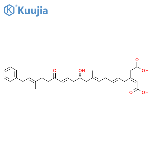 2-Pentenedioic acid,3-[(2E,5E,8S,10E,15E)-8-hydroxy-6,15-dimethyl-12-oxo-17-phenyl-2,5,10,15-heptadecatetraenyl]-,(2E)- (9CI) structure