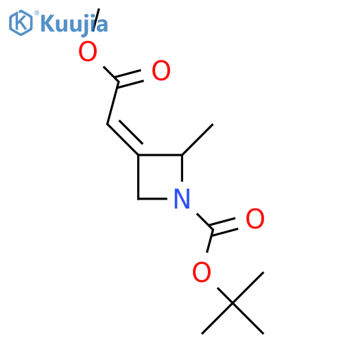 Tert-butyl 3-(2-methoxy-2-oxoethylidene)-2-methylazetidine-1-carboxylate structure