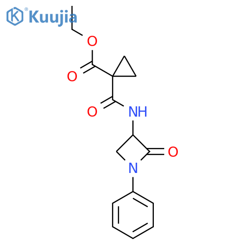 Ethyl 1-[(2-oxo-1-phenylazetidin-3-yl)carbamoyl]cyclopropane-1-carboxylate structure