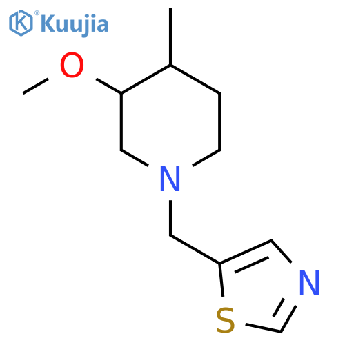 3-Methoxy-4-methyl-1-[(1,3-thiazol-5-yl)methyl]piperidine structure