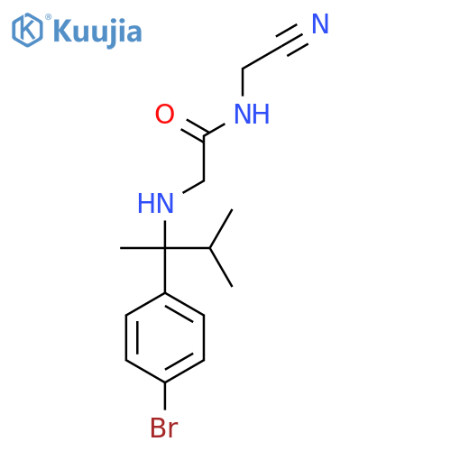 2-[[2-(4-Bromophenyl)-3-methylbutan-2-yl]amino]-N-(cyanomethyl)acetamide structure