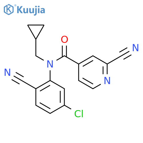 N-(5-Chloro-2-cyanophenyl)-2-cyano-N-(cyclopropylmethyl)pyridine-4-carboxamide structure