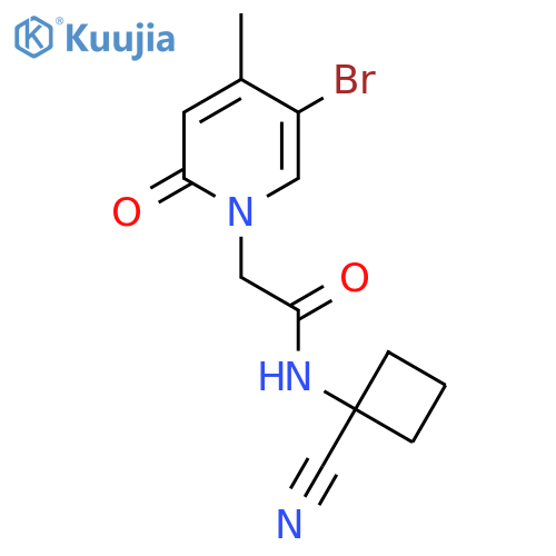 2-(5-Bromo-4-methyl-2-oxopyridin-1-YL)-N-(1-cyanocyclobutyl)acetamide structure