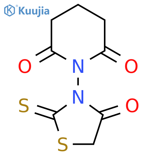 1-(4-Oxo-2-sulfanylidene-1,3-thiazolidin-3-yl)piperidine-2,6-dione structure