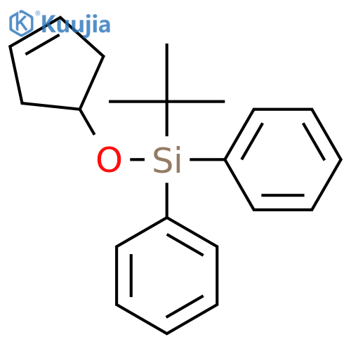 Silane, (3-cyclopenten-1-yloxy)(1,1-dimethylethyl)diphenyl- structure