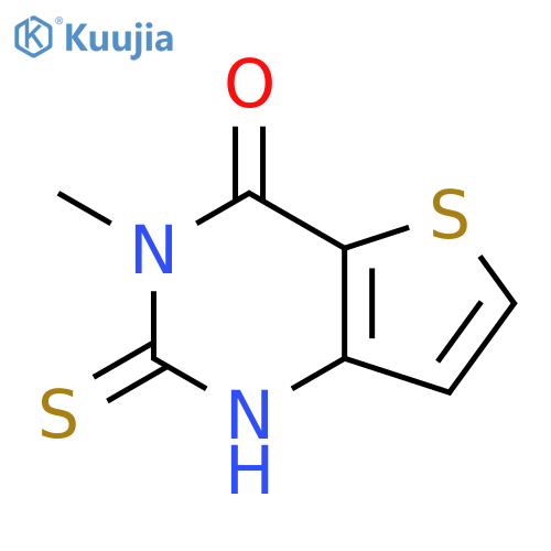 3-methyl-2-sulfanyl-3H,4H-thieno3,2-dpyrimidin-4-one structure