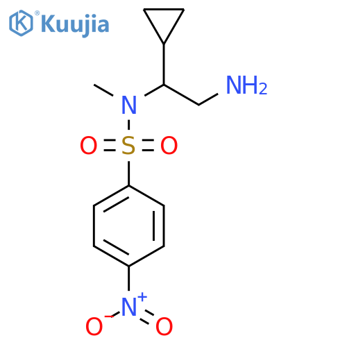 N-(2-Amino-1-cyclopropylethyl)-N-methyl-4-nitrobenzene-1-sulfonamide structure