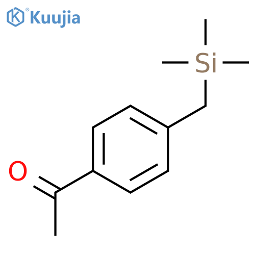1-{4-[(Trimethylsilyl)methyl]phenyl}ethan-1-one structure